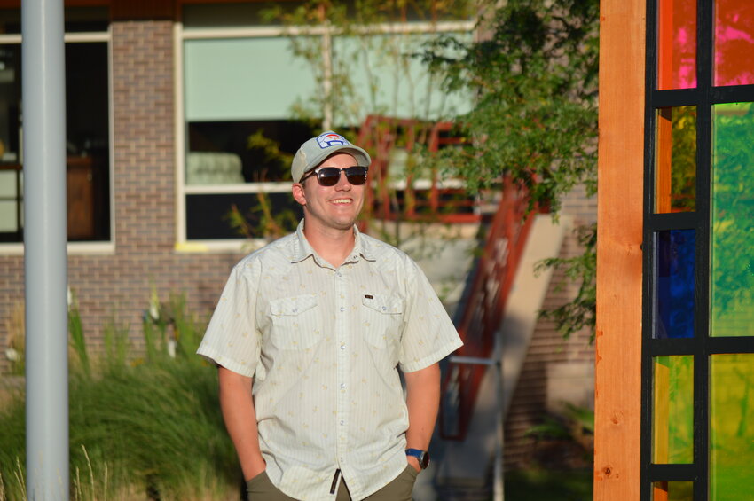 Graham Carraway is the artist who created the new interactive, outdoor art installation at the Lone Tree Arts Center.
